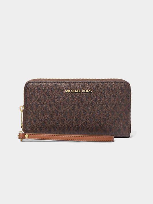 Michael Kors Jet Set Signature Logo Smartphone Wristlet