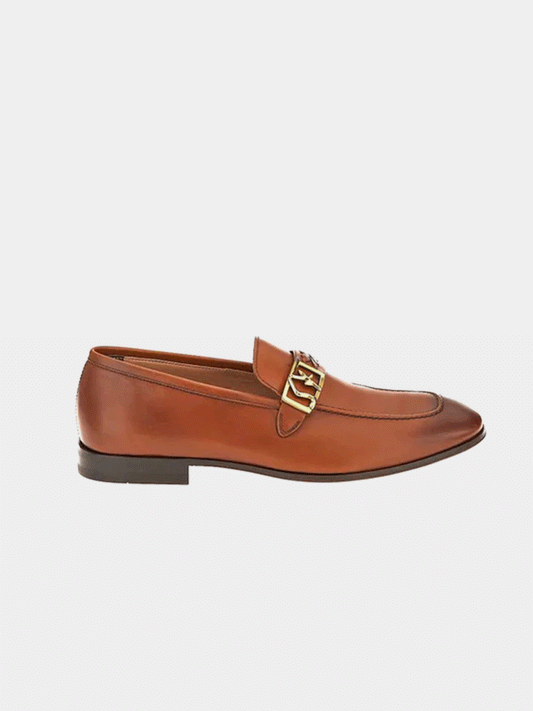 Salvatore Ferragamo Nairobi Logo Plaque Loafers - Brown
